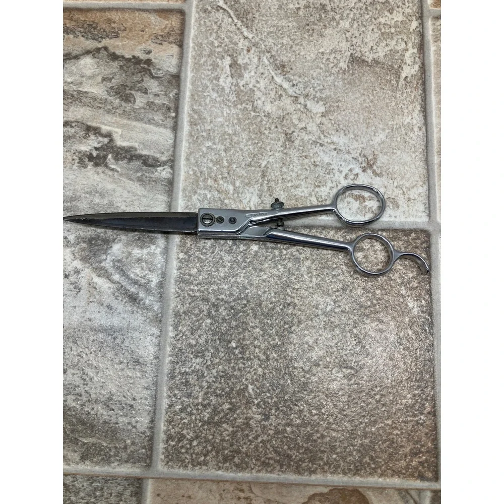 Supercut Detroit Professional Hair Shears Barber Scissors Chrome 7.5 Inch USA